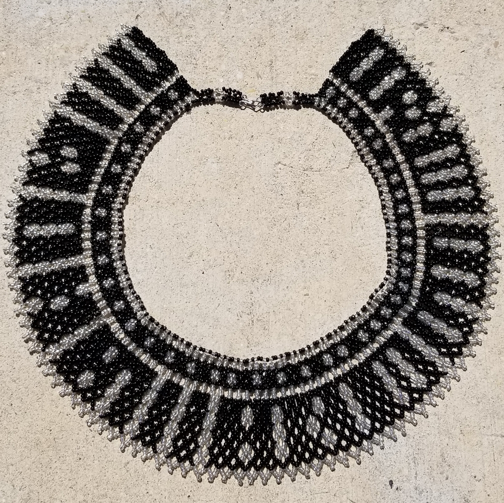 Beaded Collar Statement Necklace - image 1